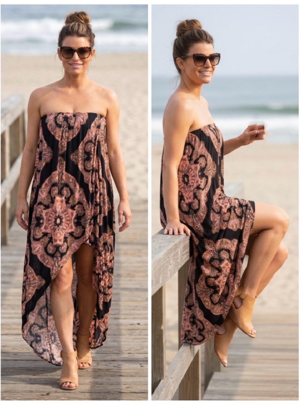 Free People Summer Fling Strapless Maxi Jumper Dress NWT RTL 148 XL